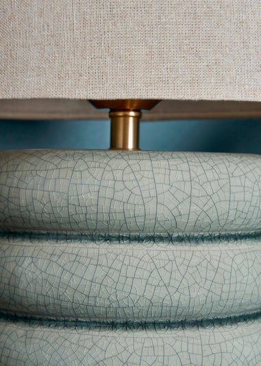 BHS Lighting Firenze Sage Grey Table Lamp (44cm x 28cm)