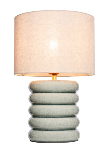 BHS Lighting Firenze Sage Grey Table Lamp (44cm x 28cm)