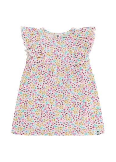 Lilly & Sid Pink Mini Floral Print Dress & Legging Set (0 -  24 Months)