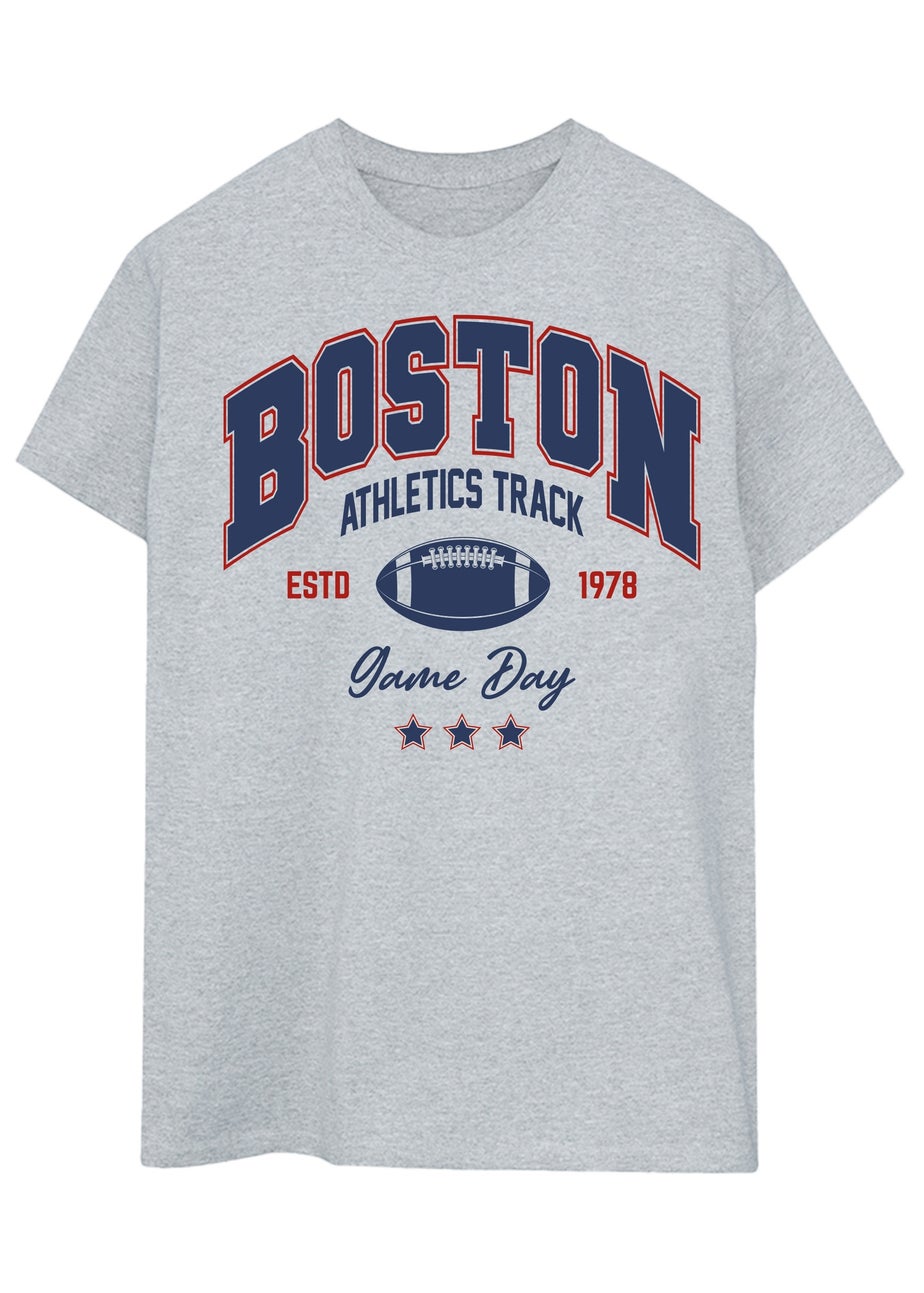 Brands In Boston Athletics Track Grey T Shirt