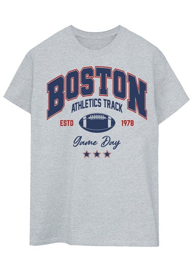 Brands In Boston Athletics Track Grey T Shirt