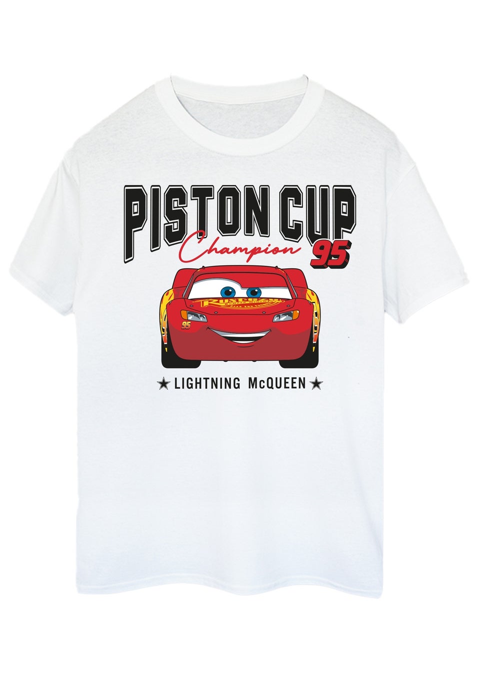 Disney Cars Lightning McQueen Piston Cup White T Shirt
