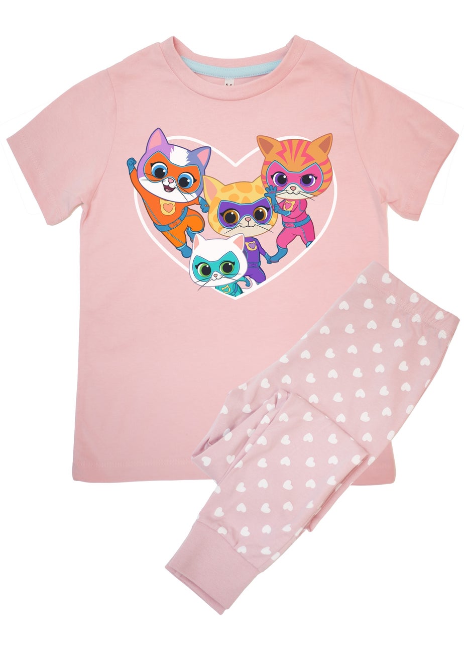 Disney SuperKitties Heart Girls Pink Pyjamas (3-8 Years)
