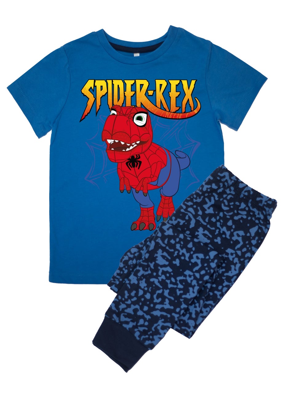 Marvel Spider Man Spider Rex Dinosaur Boys Blue Pyjamas (3-8 Years)