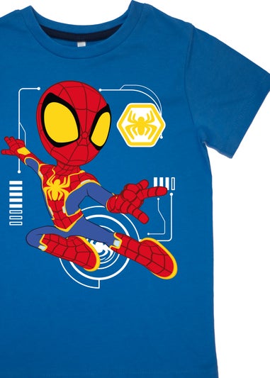 Marvel Spider Man Logo Boys Blue Pyjamas (3-8 Years)