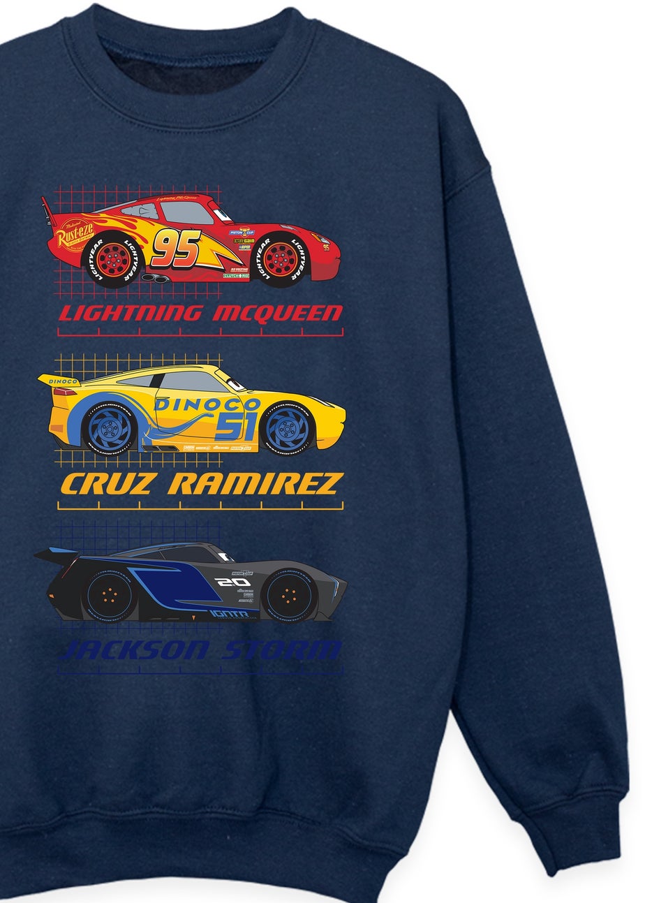 Disney Cars Racer Profile Boys Navy Graphic Sweatshirt (3-13 Years)