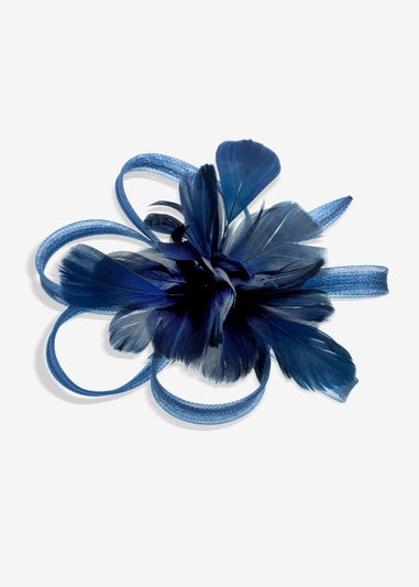 Jon Richard Navy Floral Clip Fascinator