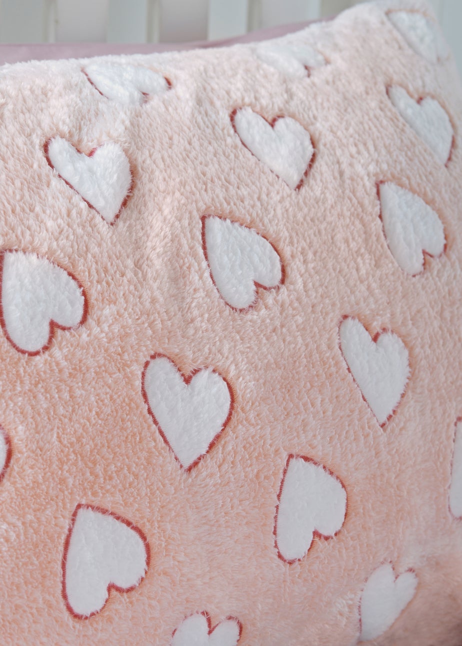 Pink Hearts Fleece Duvet Set