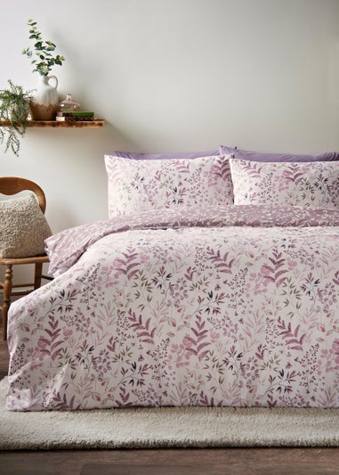 Purple Leaves Duvet Set