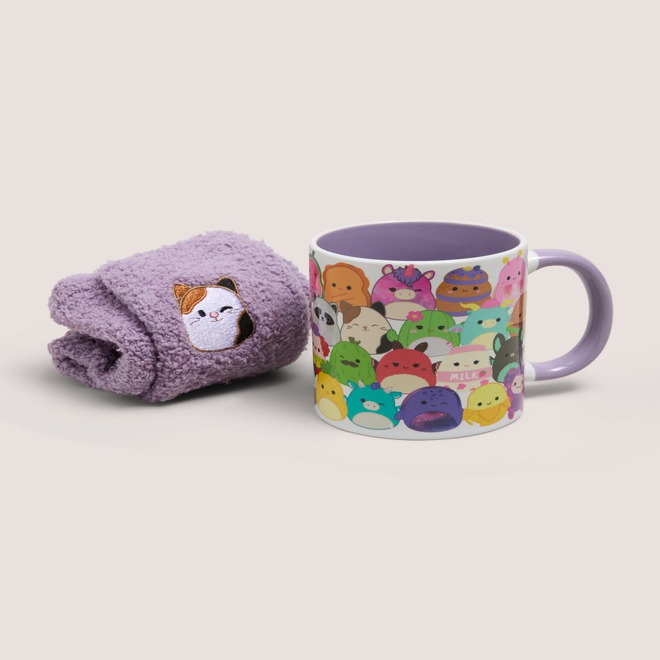 Squishmallows Fluffy Sock & Mug Set