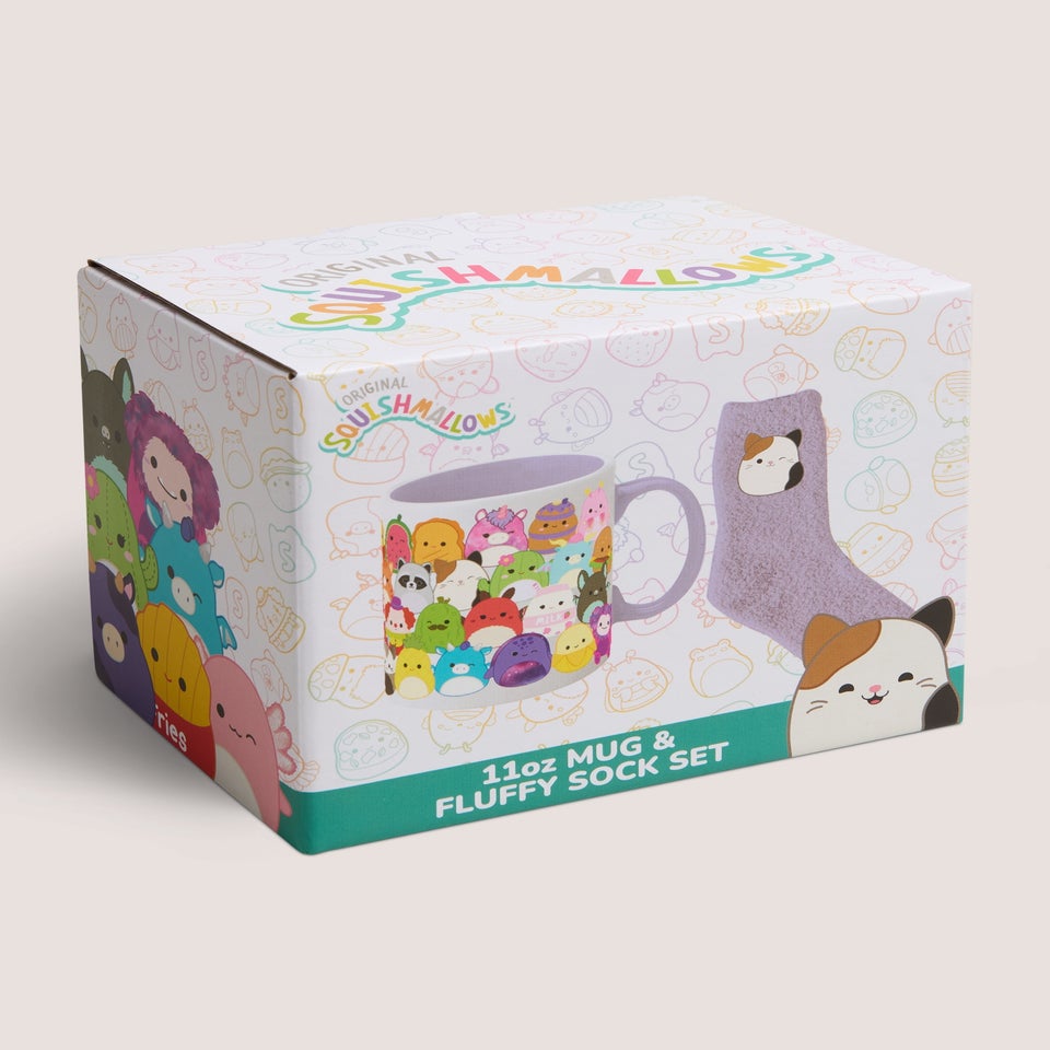 Squishmallows Fluffy Sock & Mug Set