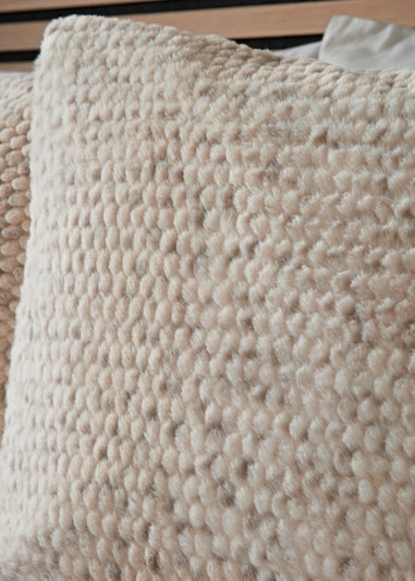 Grey Snow Leopard Faux Fur Duvet Set