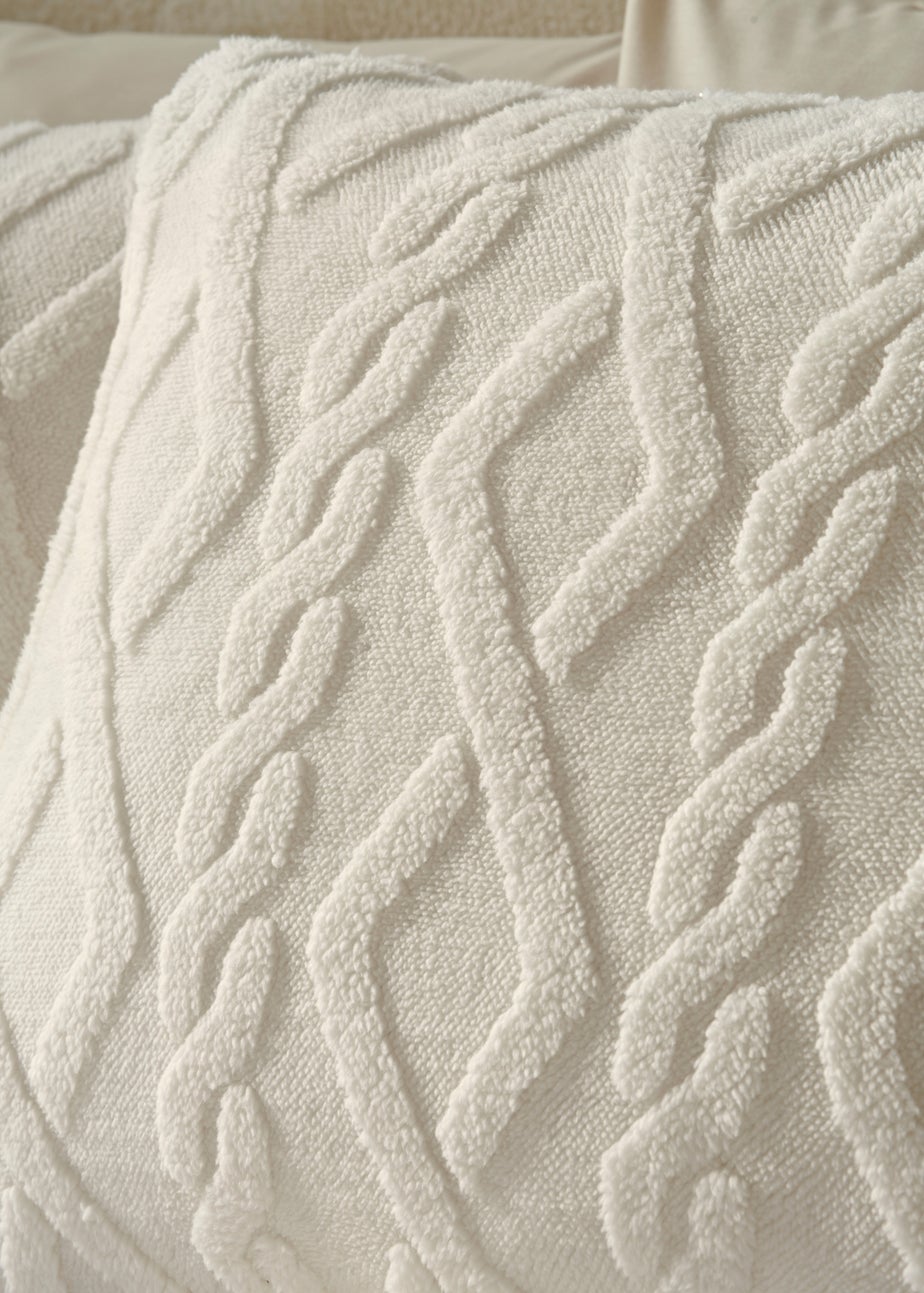 Cream Cable Knit Duvet Set