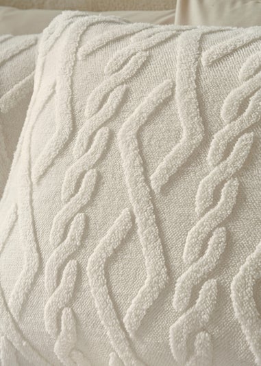 Cream Cable Knit Duvet Set