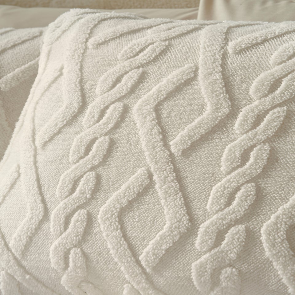 Cream Cable Knit Duvet Set
