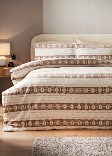 Neutral Fairisle Duvet Set