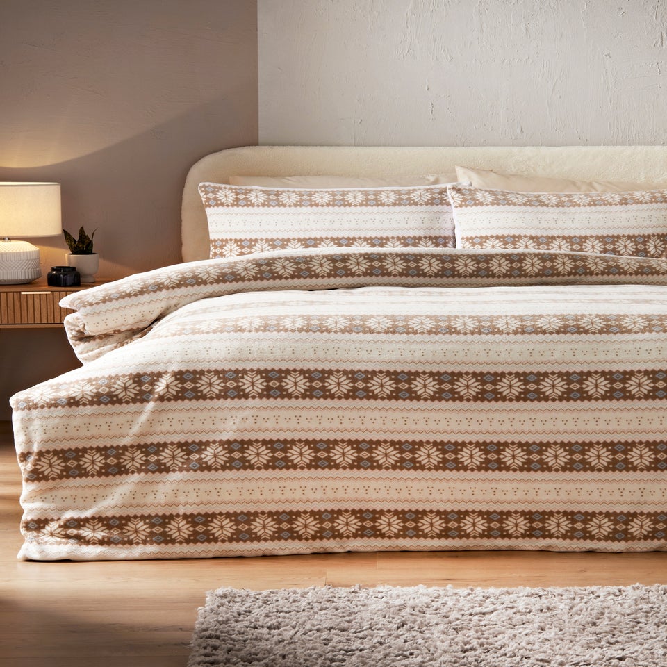 Neutral Fairisle Duvet Set