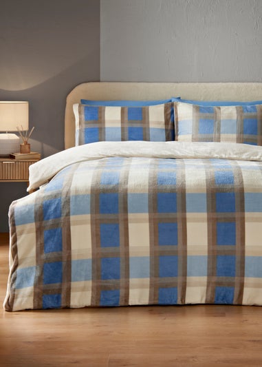 Blue Check Cosy Duvet Set