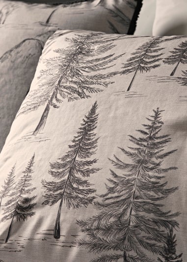 Black & Cream Winter Tree Duvet Set