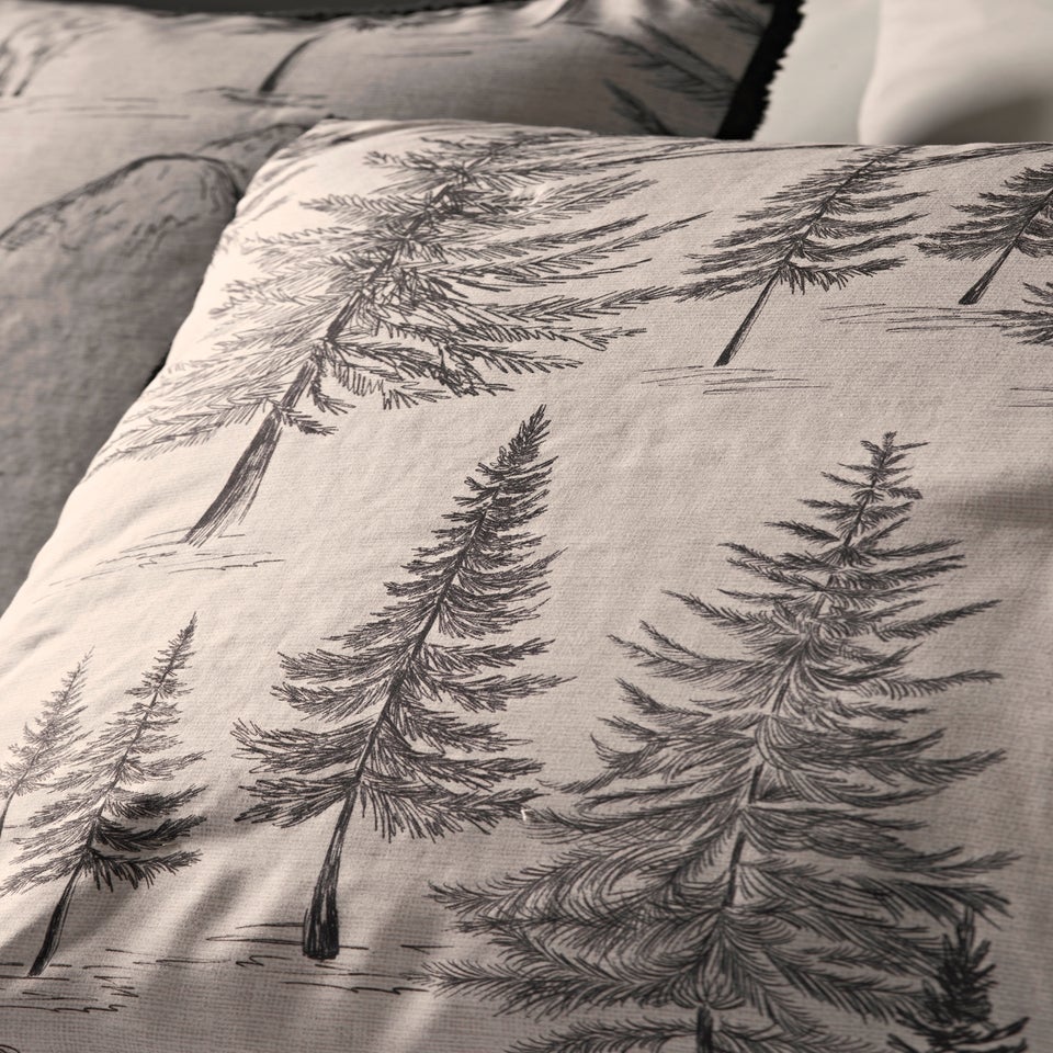Black & Cream Winter Tree Duvet Set