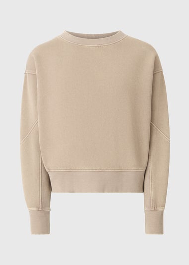 Brown Acid Wash Sweatshirt