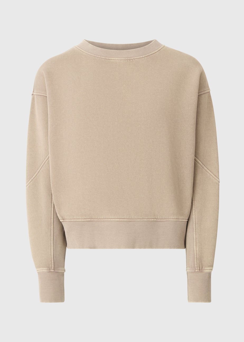 Brown Acid Wash Sweatshirt