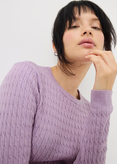 Lilac Baby Cable Jumper