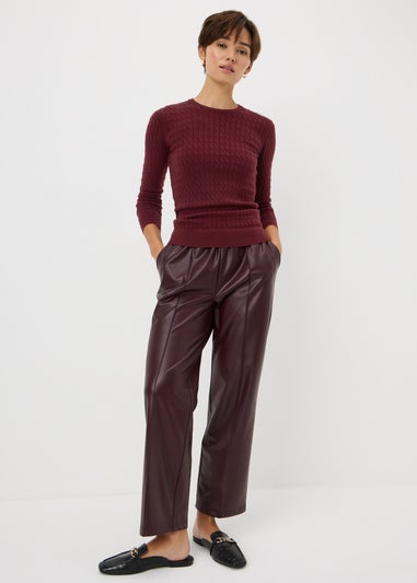 Burgundy Babycable Jumper