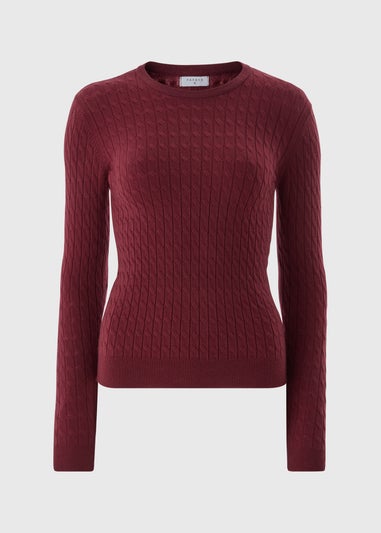 Burgundy Babycable Jumper