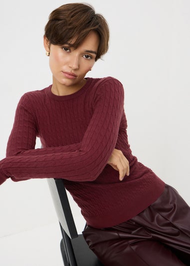 Burgundy Babycable Jumper