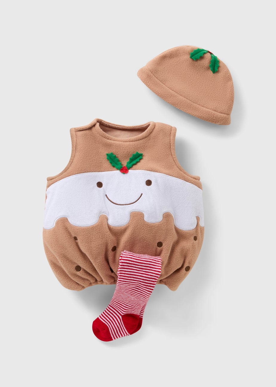 Baby Brown Christmas Pudding Suit (Newborn-23mths)