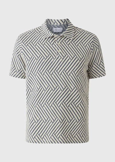 Blue Chevron Smart Polo Shirt