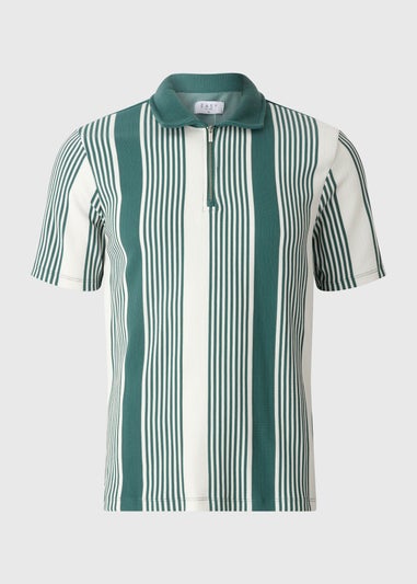 Green Striped Polo Shirt