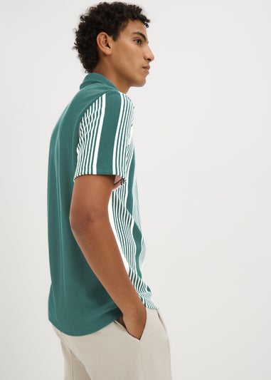 Green Striped Polo Shirt