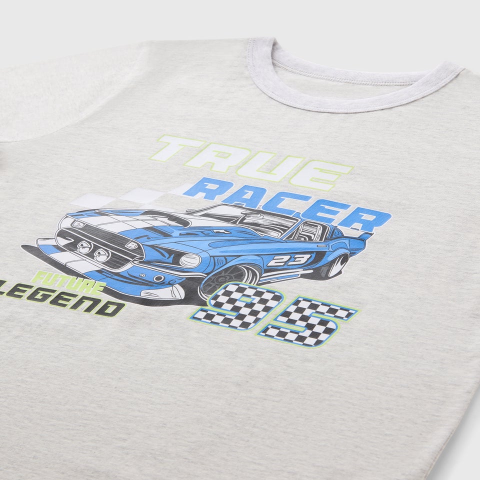 3 Pack Boys Multicolour Motorsport Pyjama Sets (7-13yrs)