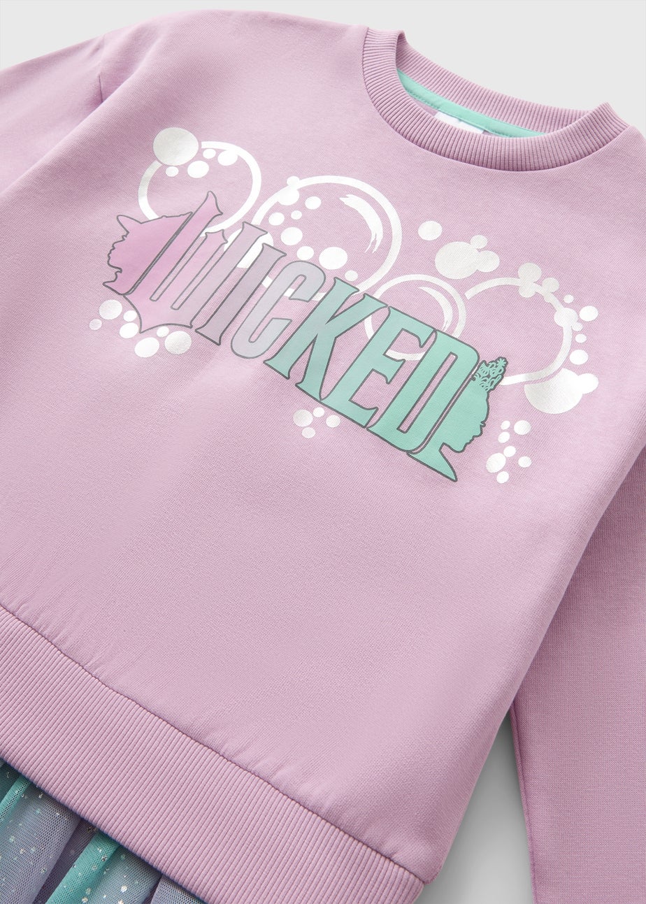 Wicked Girls Lilac Sweater Mesh Dress (4-11yrs)