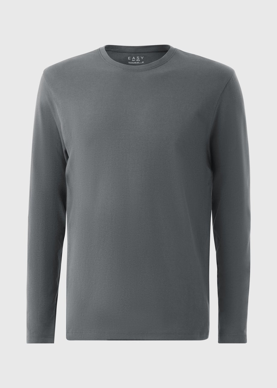 Grey Basic Crew T-Shirt