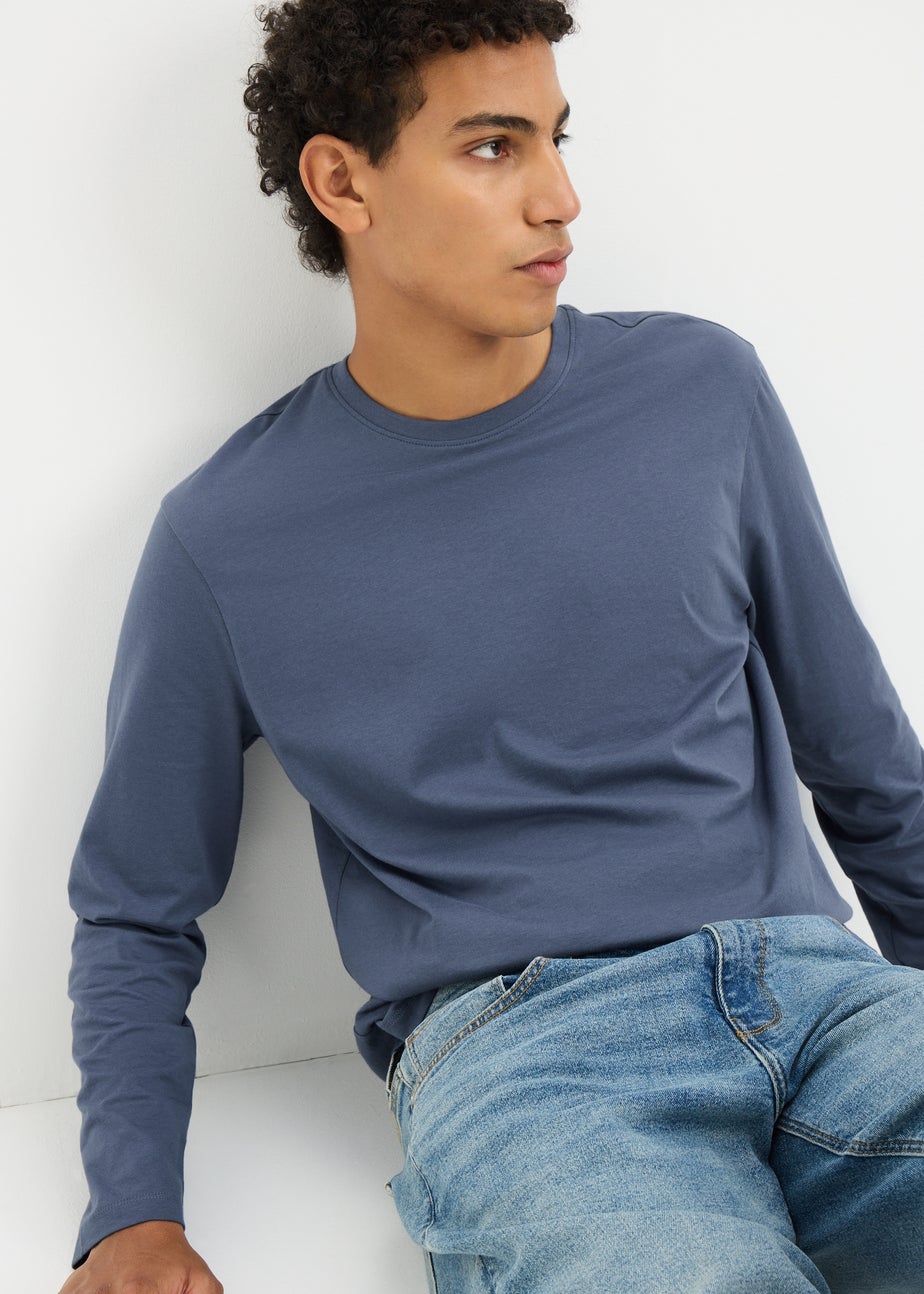 Blue Basic Crew T-Shirt