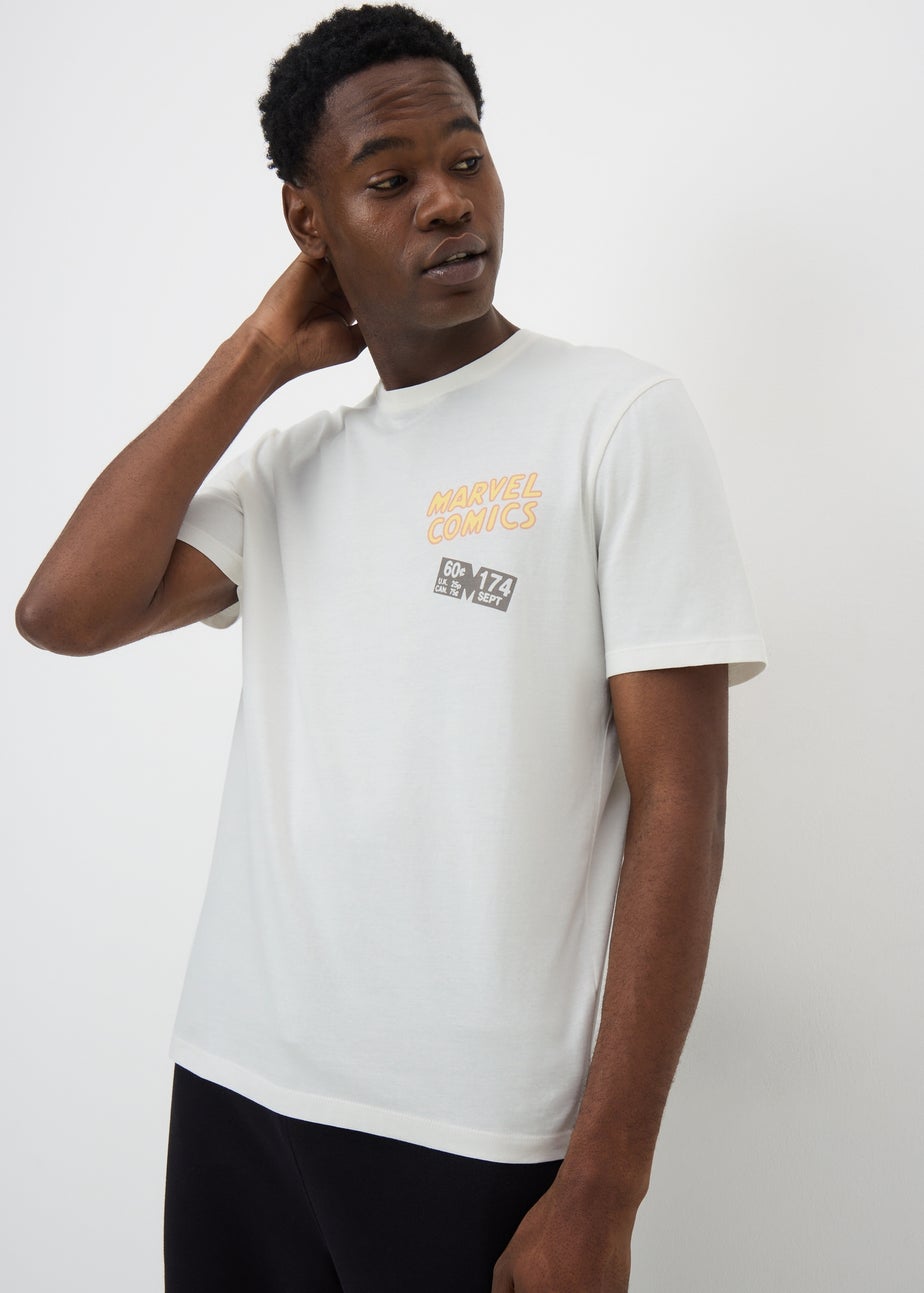 Ecru Flying Marvel Printed T-Shirt