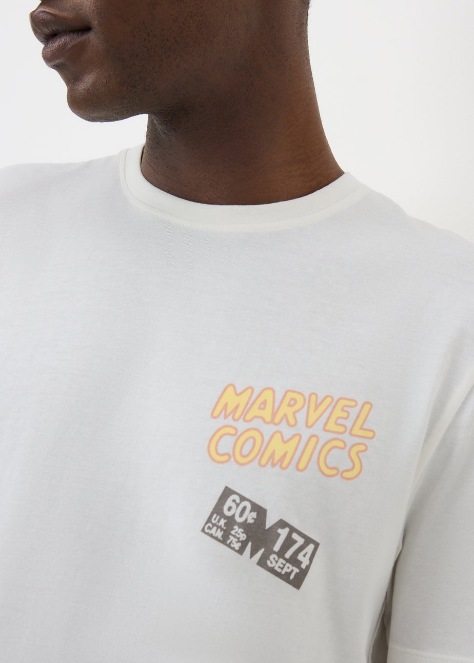 Ecru Flying Marvel Printed T-Shirt