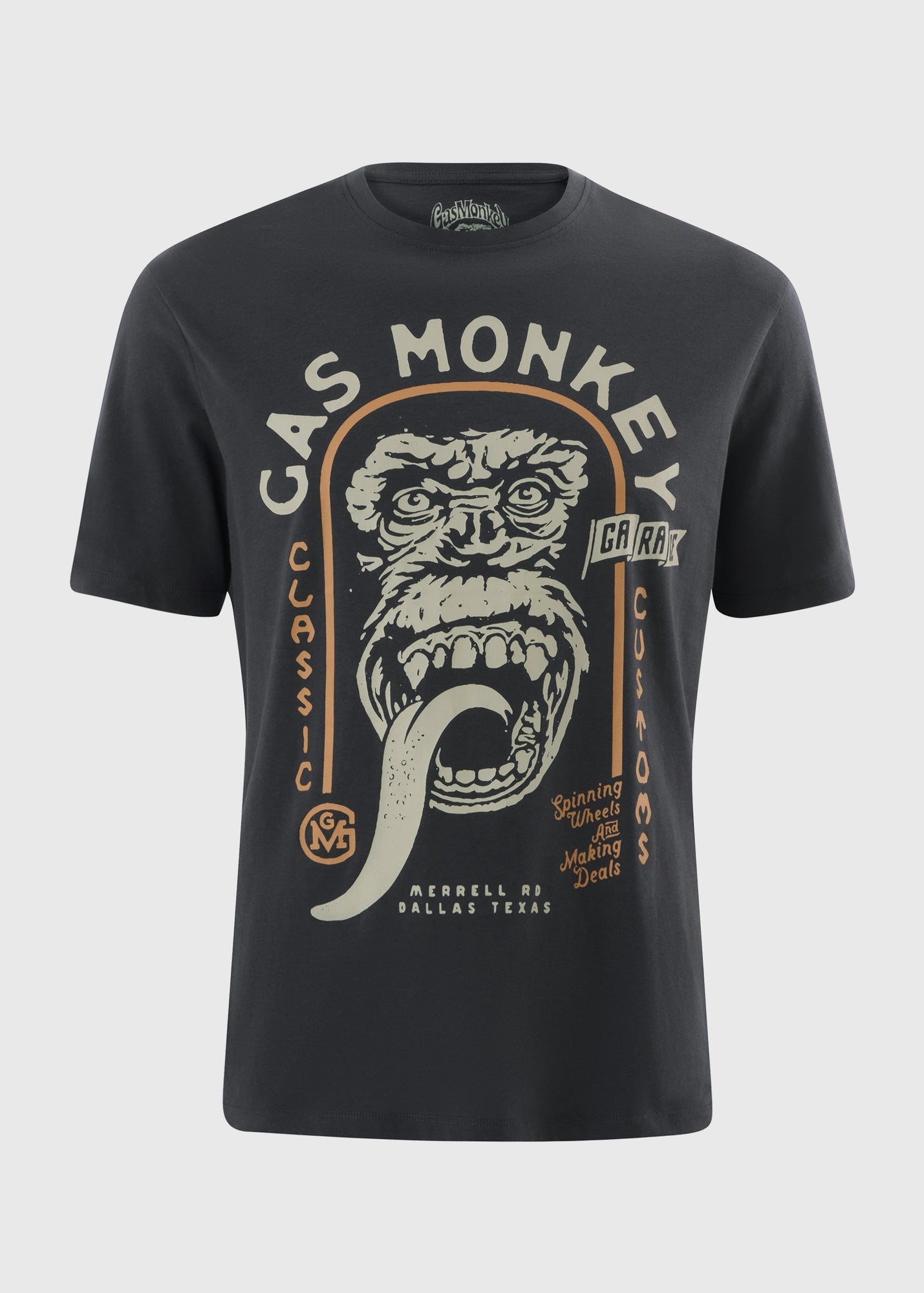 Gas Monkey Charcoal T-Shirt - Matalan
