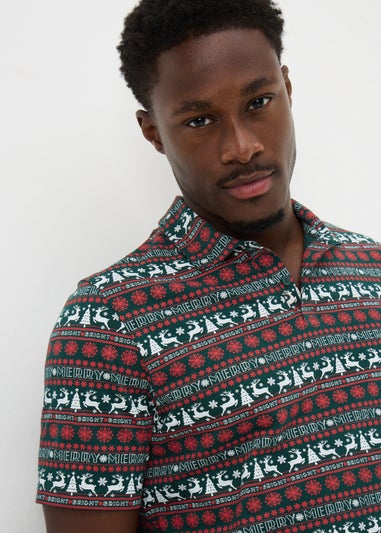 Green Christmas Wrapping Polo Shirt