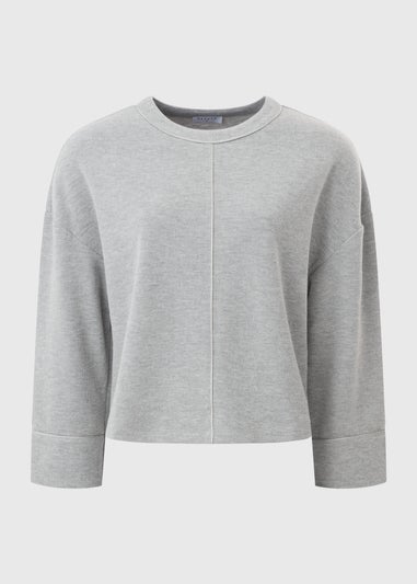 Grey Cuffed Snit Top