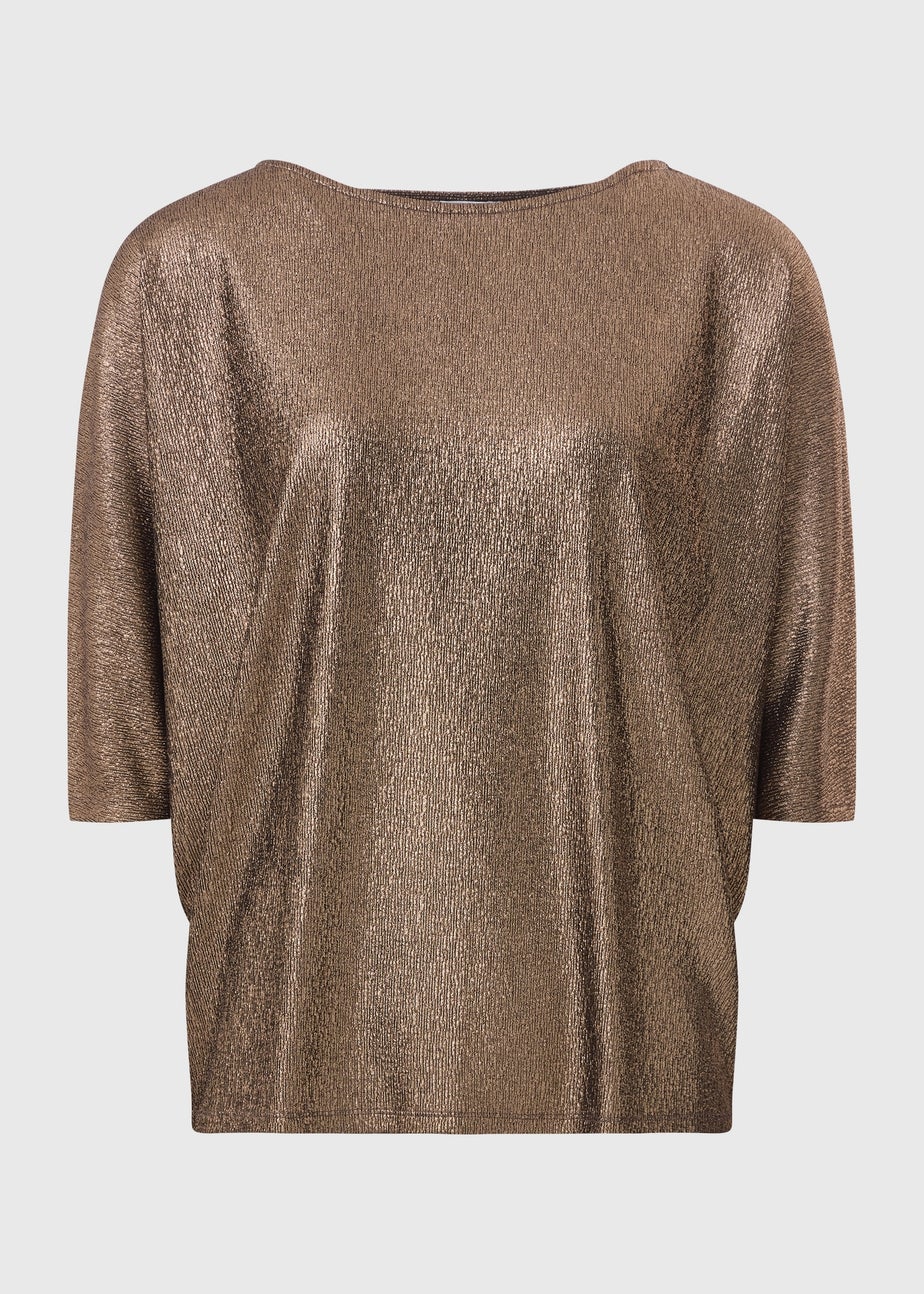 Bronze Foiled Longline Top