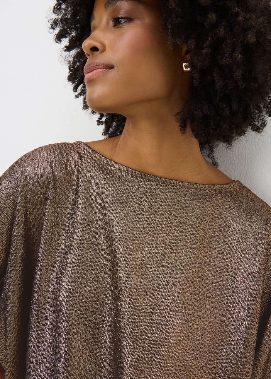 Bronze Foiled Longline Top
