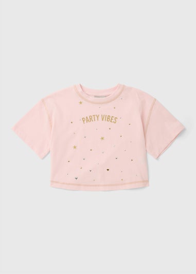 Girls Pink Party Vibes Top (7-15yrs)