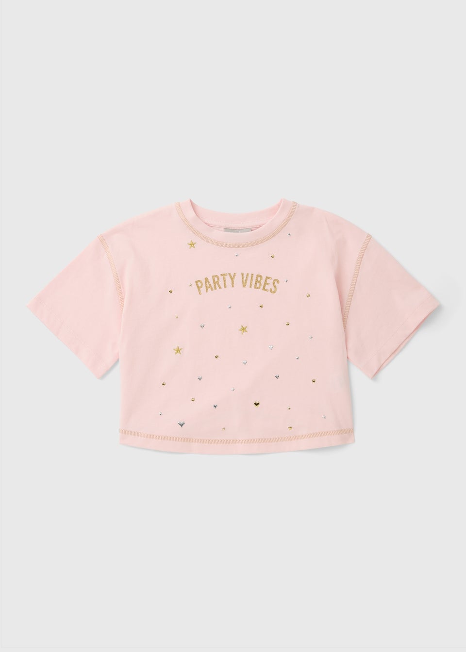 Girls Pink Party Vibes Top (7-15yrs)