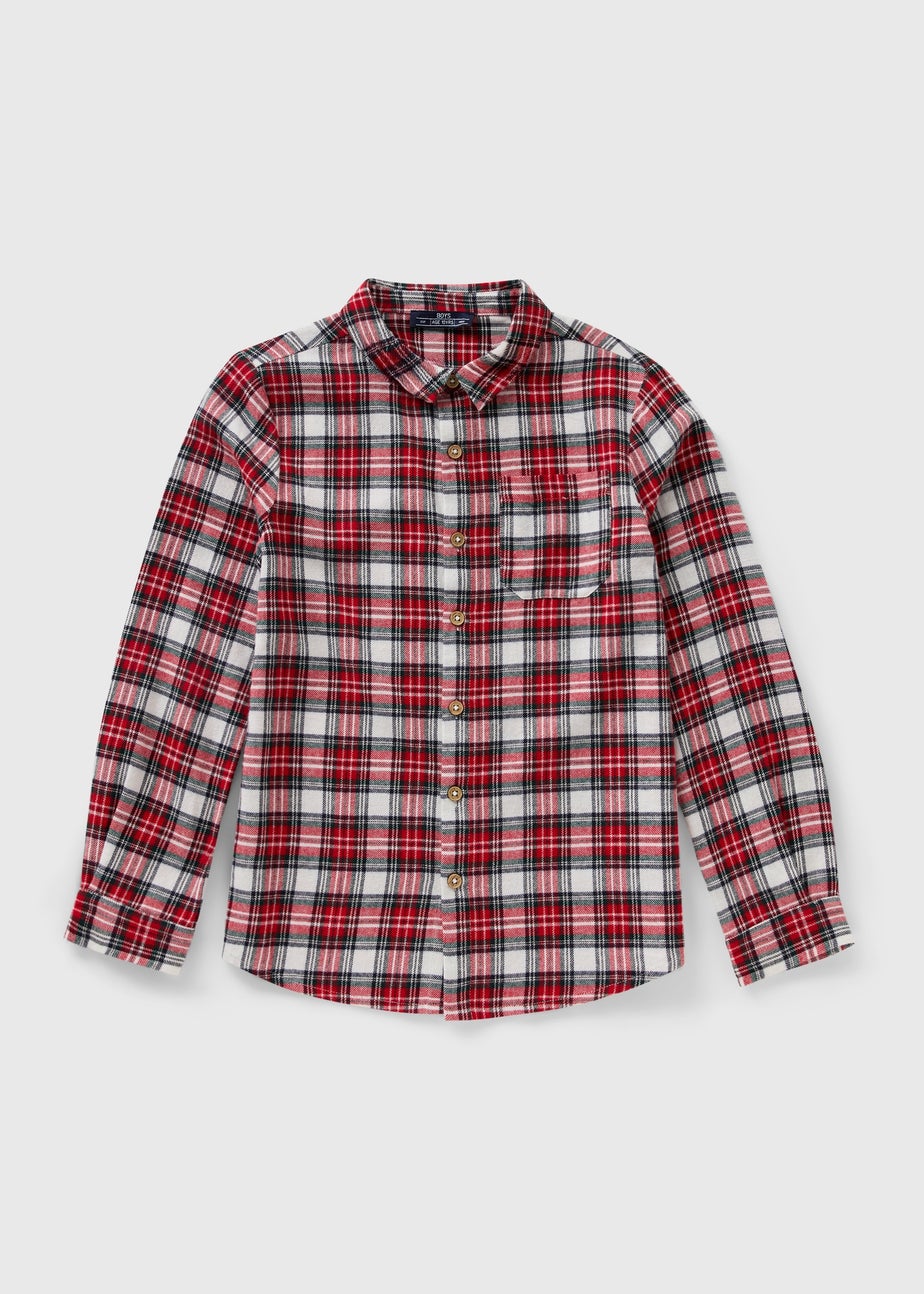 Christmas Boys Red Check Shirt (7-15yrs)