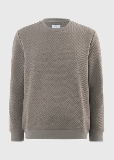 Brown Quilt Textured Jumper