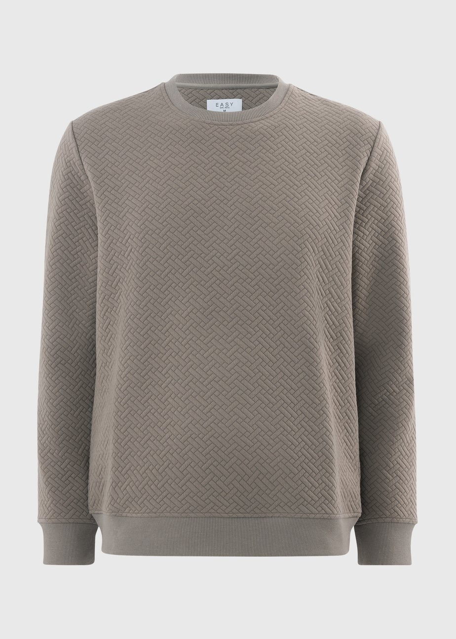 Brown Quilt Textured Jumper